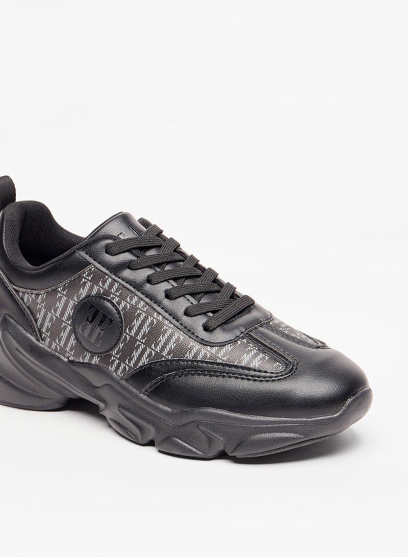 ايل أحذية نسائية بطبعة شعار مع إغلاق برباط - Image 5