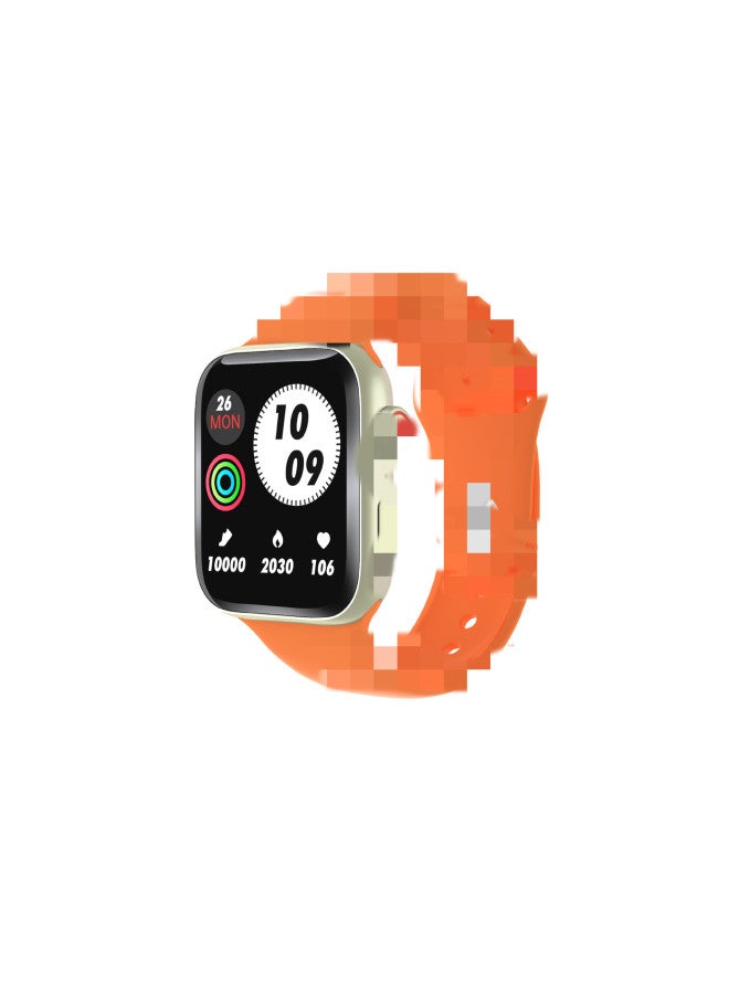 T500 Smart Watch 1.44 Inch Screen Bluetooth Call Multi-function X6 Sports Bracelet Full Touch Screen T55-Color:White S8