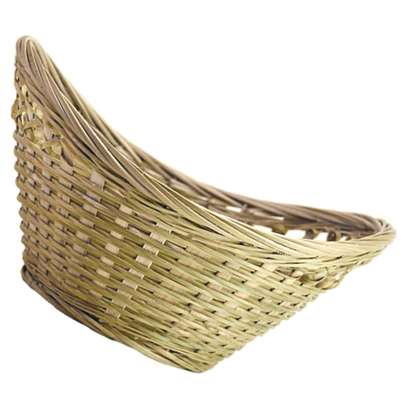 Small Oval Woven Basket Natural Rattan Storage Organizer For Fruits Eggs Home Kitchen - Image 2