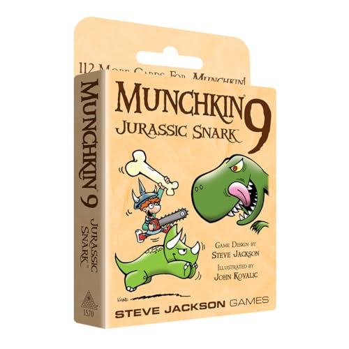 STEVE JACKSON GAMES Munchkin 9 Jurassic Snark Card Game Expansion 112Card Expansion Adults Kids Family Game Fantasy Adventure RPG Ages 10 36 Players Avg Play Time 120 Min Steve Jackson Games - Image 1