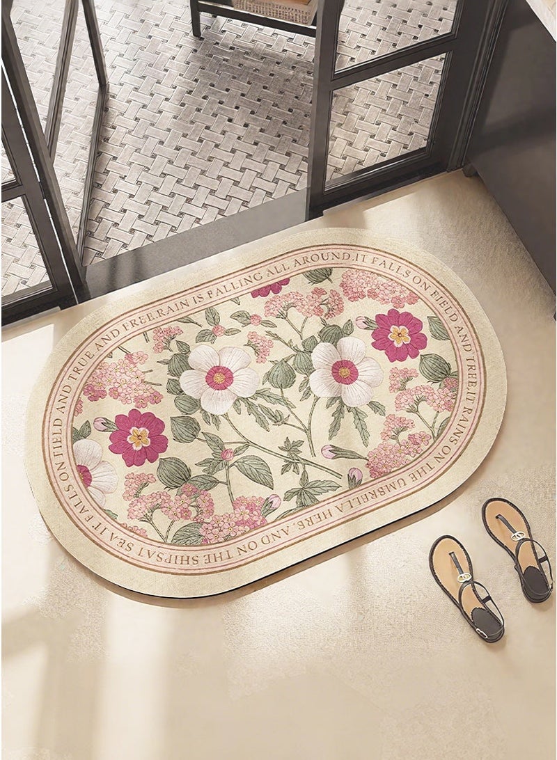 ميرتينج سجادة حمام غير قابلة للانزلاق، قطعتان، 60×40 سم، سريعة الجفاف، عالية الامتصاص، متينة وقابلة للغسل في الغسالة، مناسبة للاستحمام، والحوض، والمرحاض، وأرضيات الحمام والمطبخ، باللون الوردي - Image 2