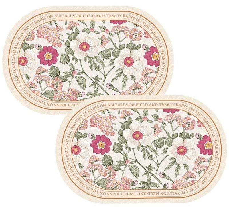 ميرتينج سجادة حمام غير قابلة للانزلاق، قطعتان، 60×40 سم، سريعة الجفاف، عالية الامتصاص، متينة وقابلة للغسل في الغسالة، مناسبة للاستحمام، والحوض، والمرحاض، وأرضيات الحمام والمطبخ، باللون الوردي - Image 1