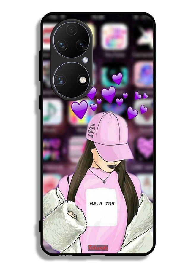 Tolwak Huawei P50 Protective Case Cover Anti Social Club  - Image 2