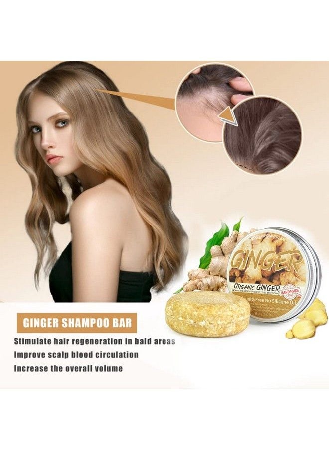 MAITING 2 Pcs Ginger Hair Regrowth Shampoo Bar Ginger Shampoo Bar Soap Ginger Bar Shampoo For Hair Growth Natural Organic Ginger Hair Growth Shampoo Bar Ginger Shampoo Bar Promotes Hair Growth  - Image 5