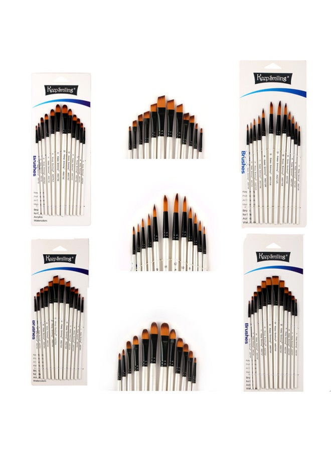 Keep Smiling Hot Nylon Brush 12 Pearly White Pointed Propylene Brush Goulianbi Art Supplies - Image 3