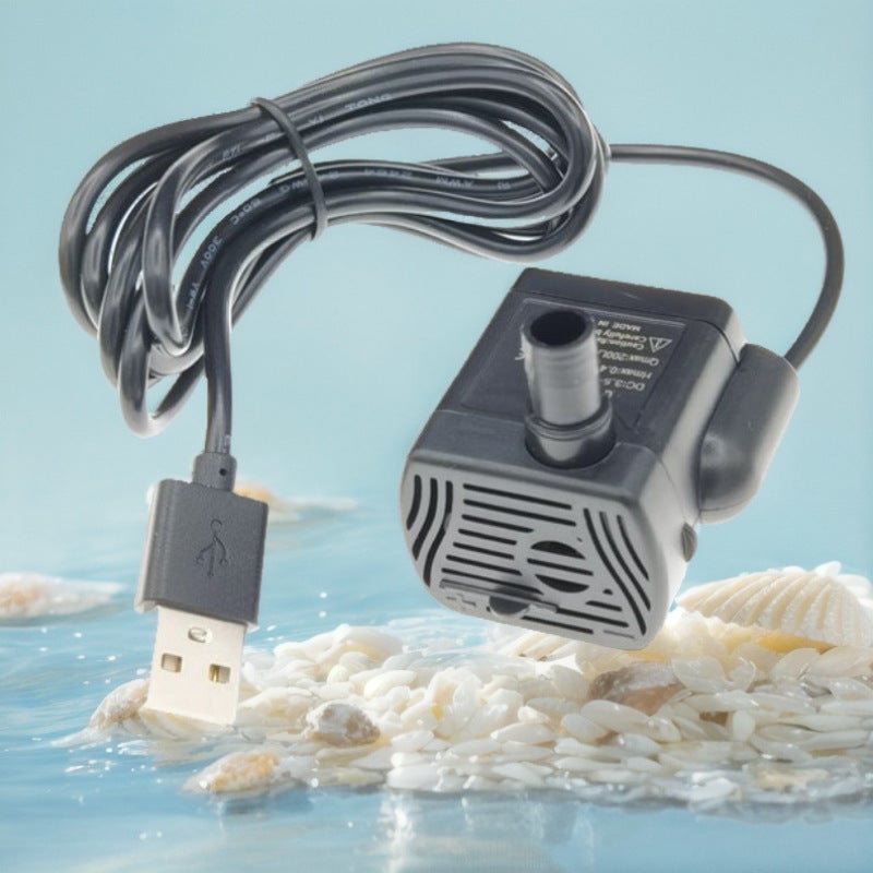 مضخة حوض سماك صغيرة: اتصال USB 5 فولت، تصميم مضغوط - تشغيل هادئ، مضخة ماء متينة لأحواض الأسماك، البيئات المائية وزراعة النباتات - Image 3