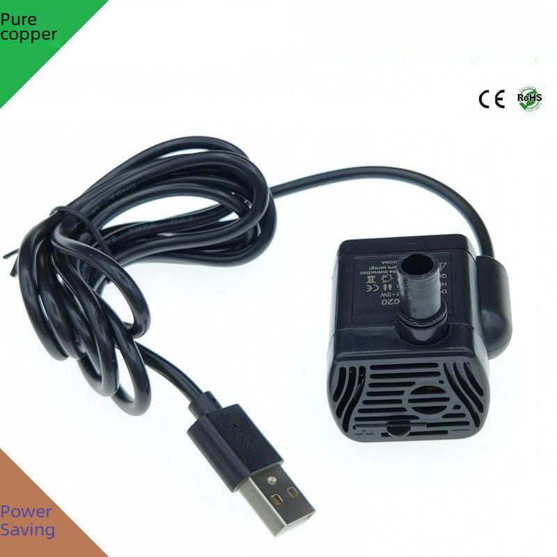 مضخة حوض سماك صغيرة: اتصال USB 5 فولت، تصميم مضغوط - تشغيل هادئ، مضخة ماء متينة لأحواض الأسماك، البيئات المائية وزراعة النباتات - Image 5