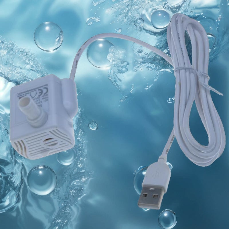 مضخة حوض سماك صغيرة: اتصال USB 5 فولت، تصميم مضغوط - تشغيل هادئ، مضخة ماء متينة لأحواض الأسماك، البيئات المائية وزراعة النباتات - Image 1