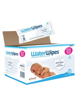 WATER Wipes 720 Pack of 12 Pouches X 60 Sheets For Baby Mega Value Box - Wet Wipes for Baby, Baby Wet Wipes