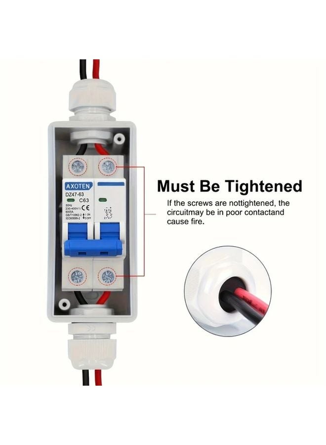 Solar Power Inverter Breaker 240V 380V DC Battery Isolator Switch with 40A Relay and MC4 Connector - Image 4