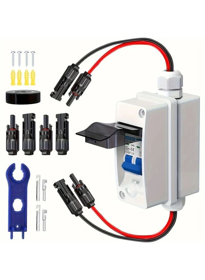 Solar Power Inverter Breaker 240V 380V DC Battery Isolator Switch with 40A Relay and MC4 Connector - Image 1