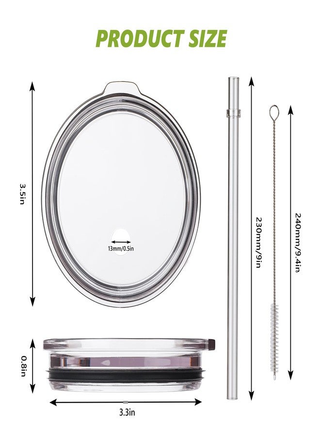 LiStarUs 20 oz Tumbler Straw Lid, Replacement Lids for YETI 20 oz Tumbler, 20oz Straw Lids for yeti Rambler Straw lid 16 oz Pint, 20 oz Tumbler, 24 oz Mug, 25 oz Straw Mug, BPA Free and Shatter-Proof, 2 Pack - Image 3