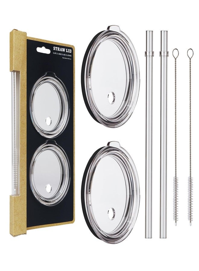 LiStarUs 20 oz Tumbler Straw Lid, Replacement Lids for YETI 20 oz Tumbler, 20oz Straw Lids for yeti Rambler Straw lid 16 oz Pint, 20 oz Tumbler, 24 oz Mug, 25 oz Straw Mug, BPA Free and Shatter-Proof, 2 Pack - Image 1
