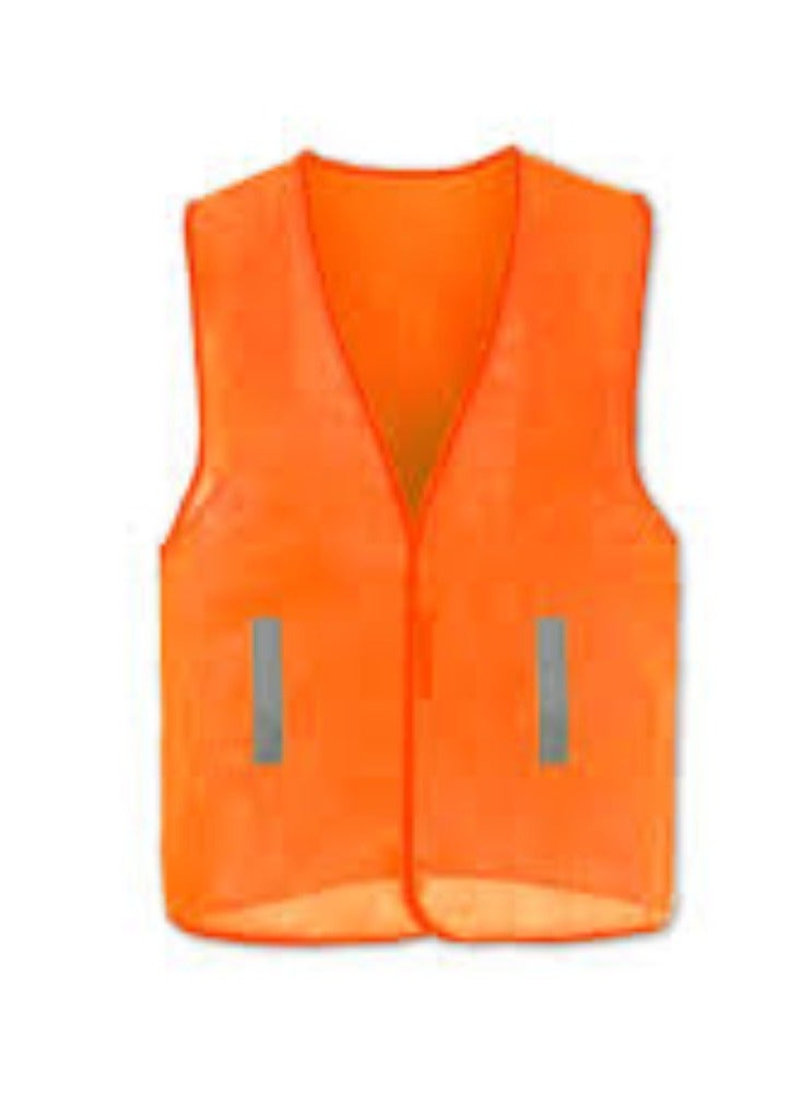 KNP Large Reflective Safety Jacket Orange-Mesh is designed for maximum visibility and comfort making it ideal for outdoor work environments construction sites roadside assistance and other areas where safety and visibility are critical. - Image 1