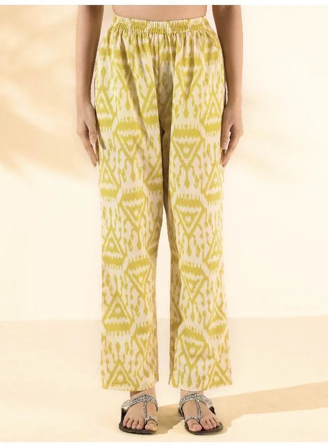 trueBrowns  trueBrowns Lime Cotton Ikat Sleeveless Co-ord Set for Women | Best Price UAE