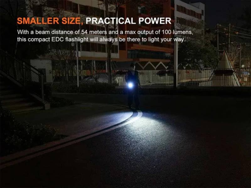 fenix فينيكس سيلفغلو إصدار محدود مصباح مفاتيح 100 لومن من الفولاذ المقاوم للصدأ 3 مستويات سطوع مقاوم للماء IP68 فضي طبيعي - Image 3