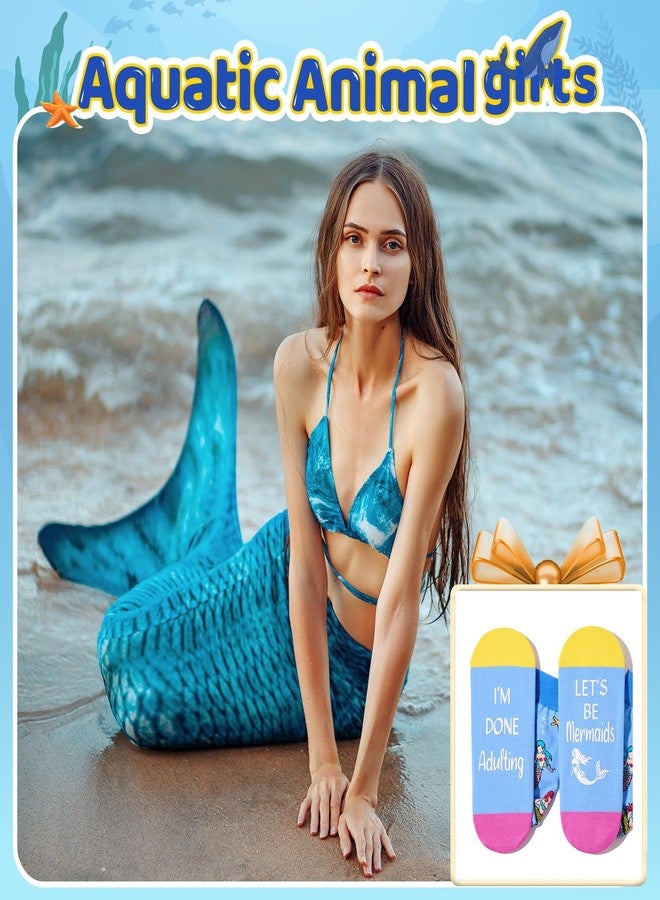Zmart Mermaid Socks for Women - Mermaid Gifts for Teens Girls, Ocean Marine Animal Gifts Stocking - Image 5