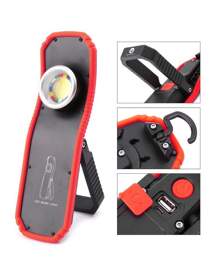 Work lights auto repairs repairs repairs magnets LEDs strong light super bright charging outdoor handheld lighting flashlights flexible lighting - Image 1