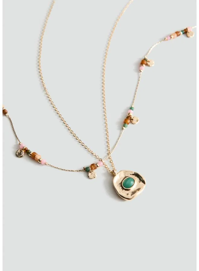 Mango  Mixed Double Necklace for Women | Best Price UAE