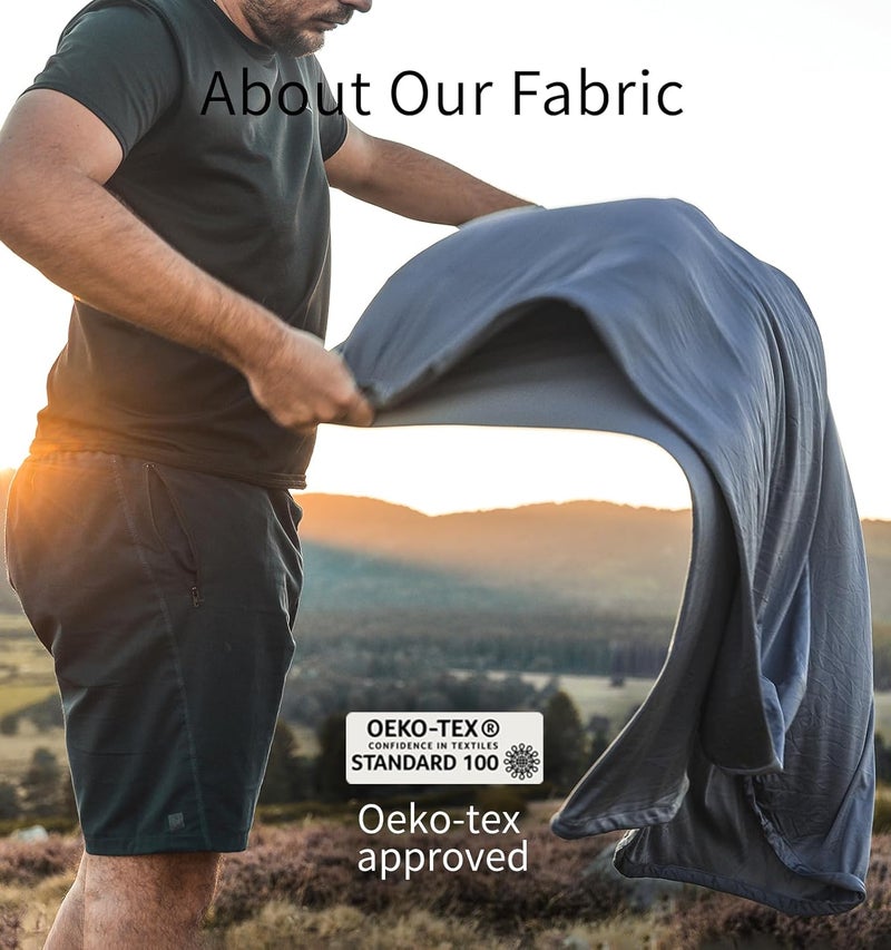 Litume Velvet Velour Sleeping Bag Liner Add Up to 14°F/ 8°C, Mummy Sleeping Sack Backpacking, Camping, Traveling, Hotel, Hostal, Lightweight Sleep Sack with Drawstring Hood E625 - Image 5
