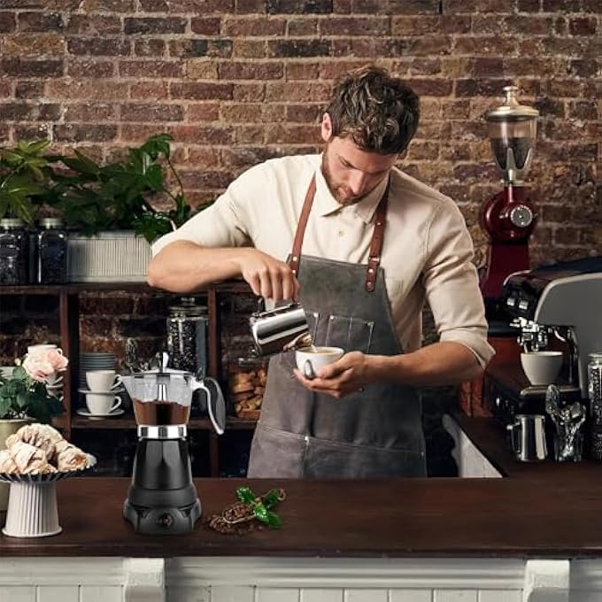 NALACAL Cuban Electric Coffee Maker 300Ml Portable Cafeteras Electricas Moka Pot Italian Coffee Maker With Detachable Base  Overheat Protection Coffee Gift For Home Travel - Image 4