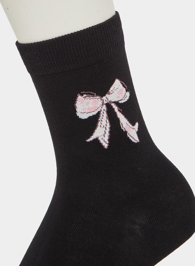 Styli Pack of 2 - Bow Design Socks - Image 5