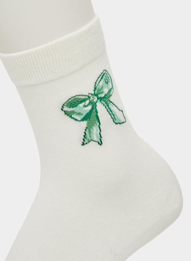 Styli Pack of 2 - Bow Design Socks - Image 3