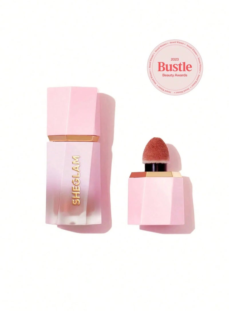 SHEGLAM Color Bloom Liquid Blush Matte Finish-Risky Business  Gel Cream Blush  Long Lasting Non-Fading Highly Pigmented Lightweight Long Wear Smooth Blusher Risky Business - Image 1