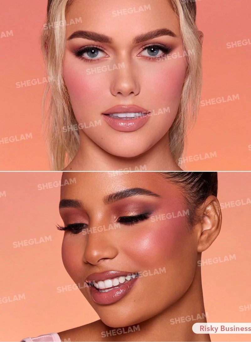 SHEGLAM Color Bloom Liquid Blush Matte Finish-Risky Business  Gel Cream Blush  Long Lasting Non-Fading Highly Pigmented Lightweight Long Wear Smooth Blusher Risky Business - Image 2