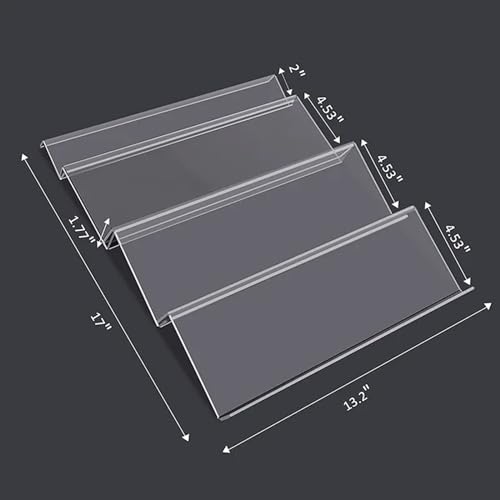 Delavala Spice Drawer Organizer, 4 Tiers 2 Set Clear Acrylic Slanted in Drawer Seasoning Jars Insert, Expandable From 13" to 26", Hold up 56 Spice Jars Kitchen Countertop Rack Tray - Image 3