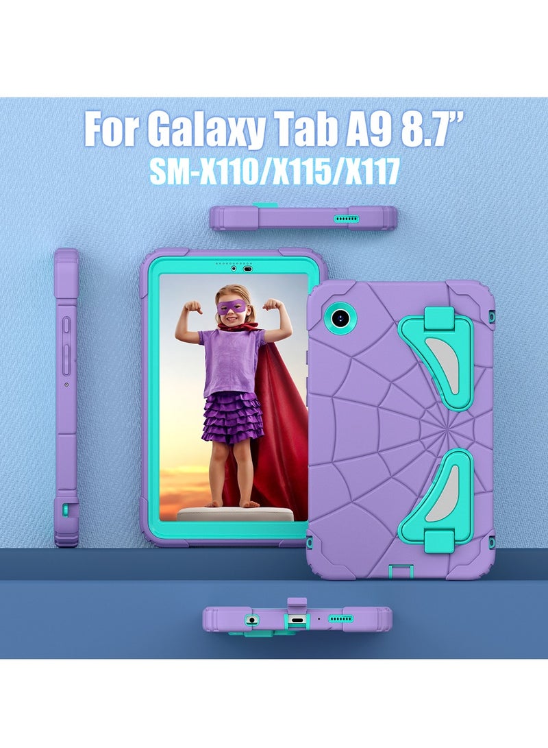 Case for Samsung Galaxy Tab A11 2025/A9 2023(SM-X110/X115/X117) 8.7-inch，Shockproof Protective Cover with  Shoulder Strap Kickstand for Kids Children - Image 3