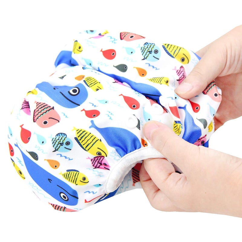 Langsprit 3 Pack Swim Diaper for Baby & Toddle,Reuseable Washable Diaper Swim for Swimming Lesson & Baby Shower Gifts - Image 4
