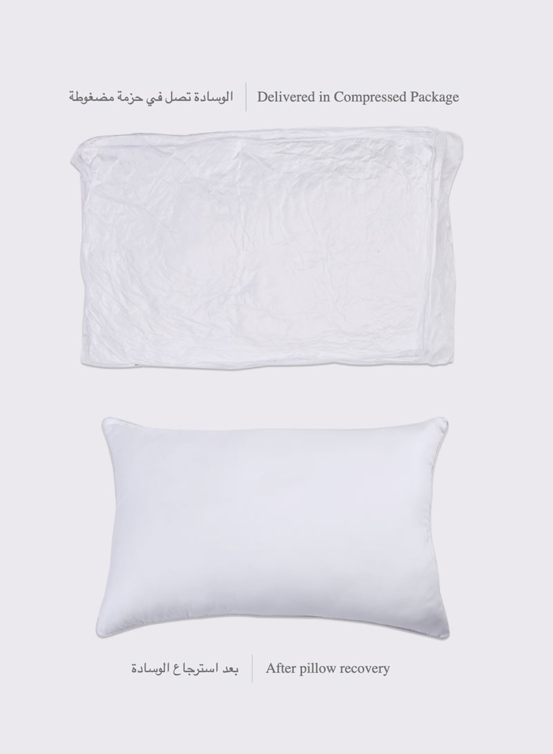 Master Home Textile Microfiber Bedding Pillow for Sleeping, Fluffy Down Alternative Filling Breathable Pillow  - Image 3
