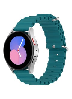 HuHa HuHa Band For Samsung Galaxy Watch 5 40mm 20mm Ocean Style Silicone Solid Color Watch Band Green  - Image 2