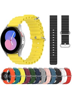 HuHa HuHa Band For Samsung Galaxy Watch 5 40mm 20mm Ocean Style Silicone Solid Color Watch Band Green  - Image 4