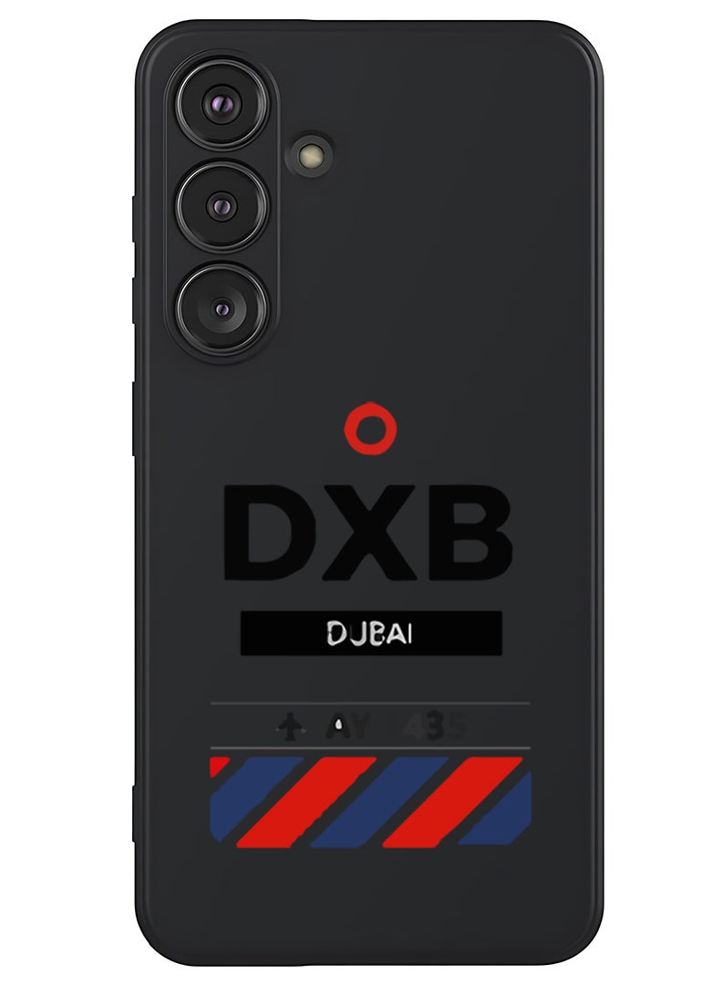 Theodor Protective Slim Fit Case Liquid Silicone Cover with Full Body Protection Anti-Scratch Shockproof Case For Samsung Galaxy S25 Plus (Black) - DXB Airport - Image 1