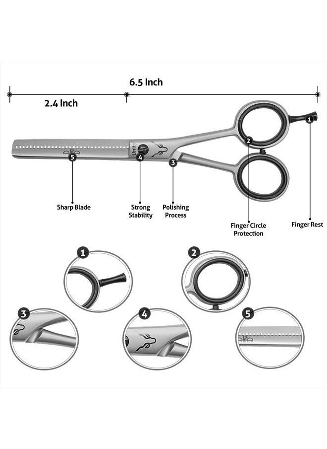 Elite Unity - Thinning Shears for Hair Cutting - Unlock the Artistry of Barber Shears - Elevate Your Salon Game with 6.5 inch Professional Hair Thinning Scissors - Thinning Scissors For Men/Women. - Image 1