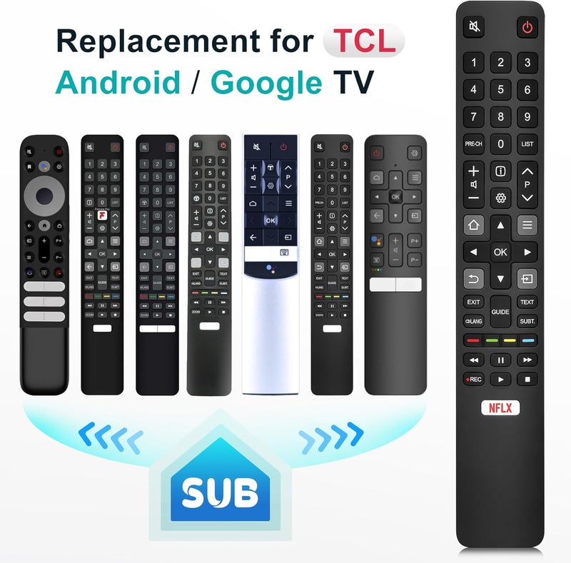 LOUTOC Universal Remote Control for TCL Smart TV Replacement for TCL Android/Google TV - Image 1