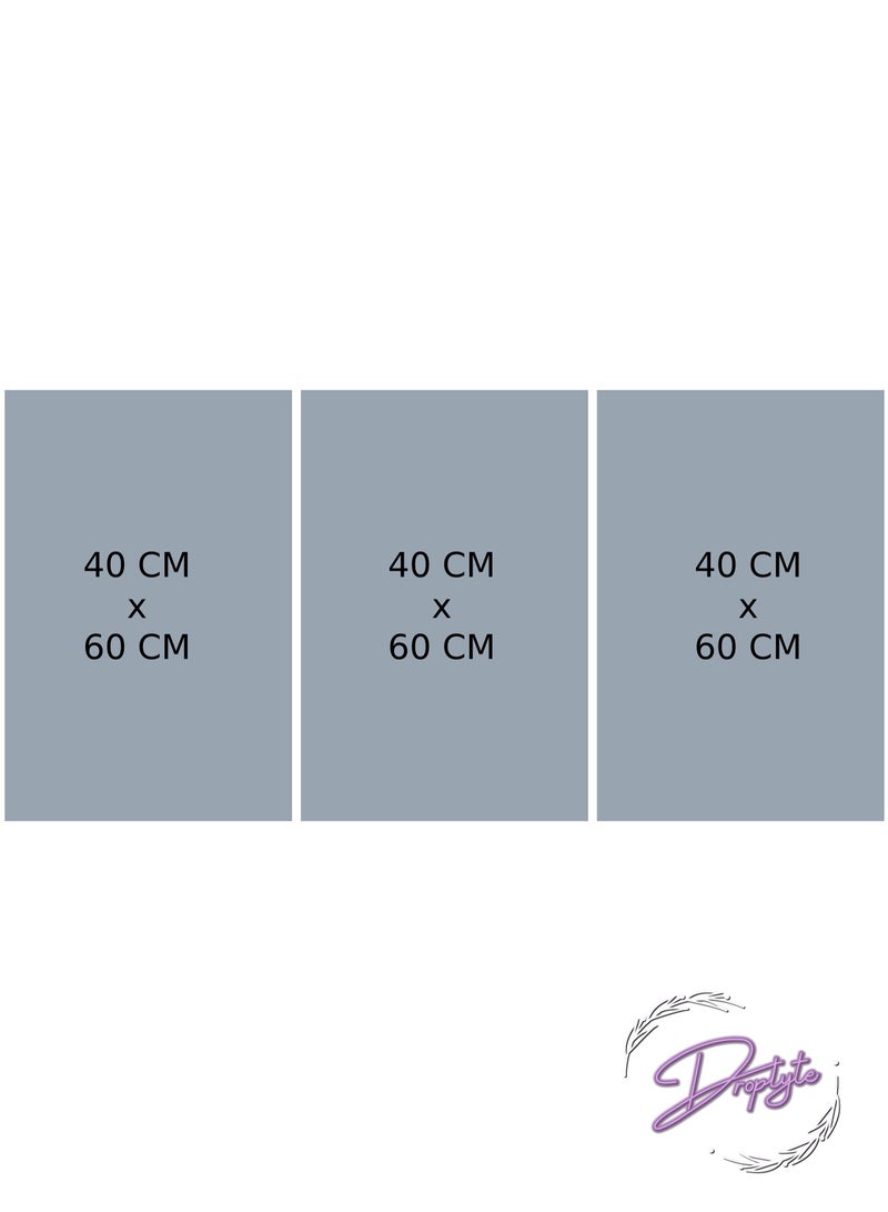 Droplyte 3 Piece Ayat Al-Kursi Islamic Calligraphy Decorative Wall Art Wall Decor Card Board MDF Home Decor 120CM x 60CM - Image 3