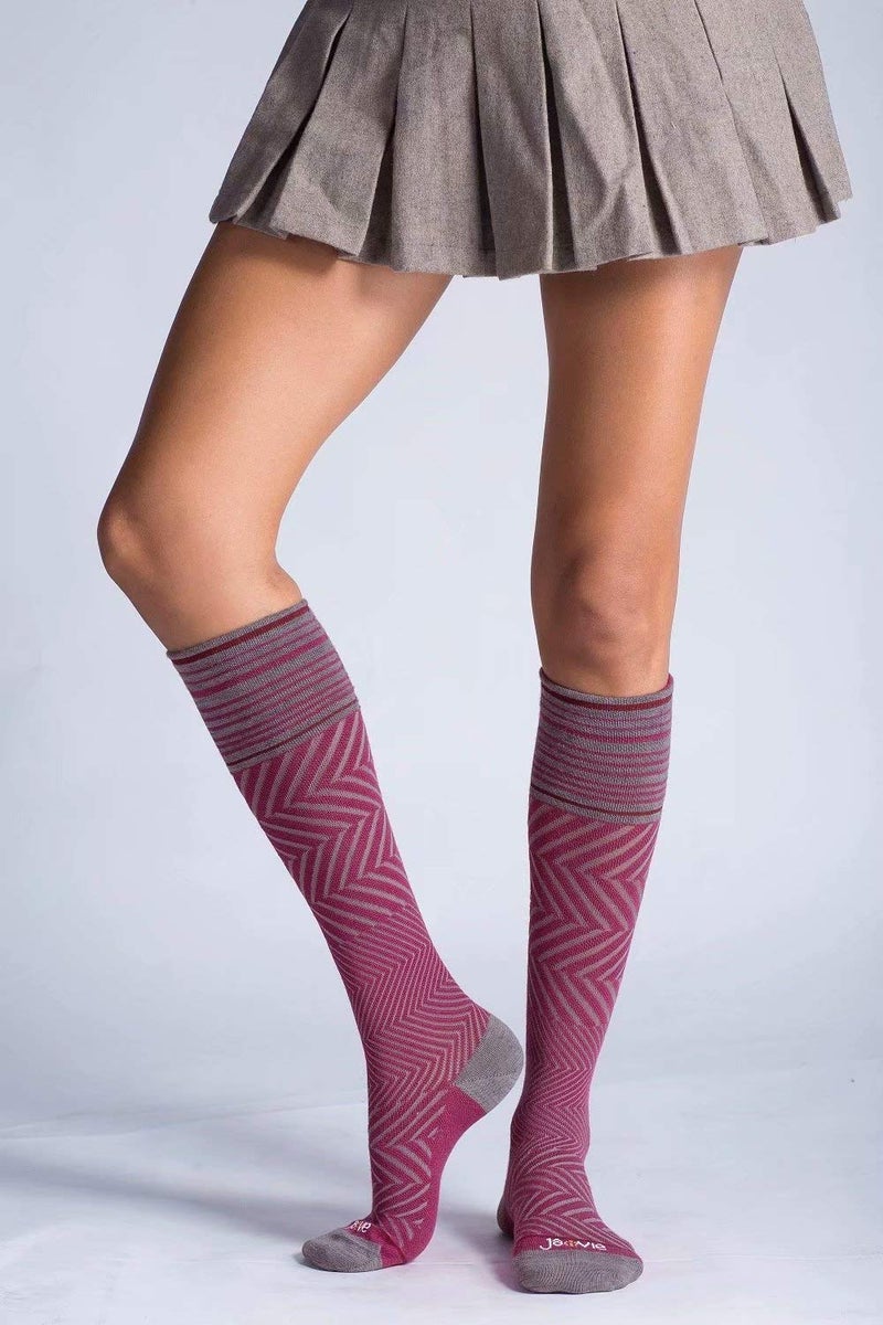 ja vie 76% Merino Wool Graduated Compression Socks for Women & Men (15-20mmHg) - Image 3