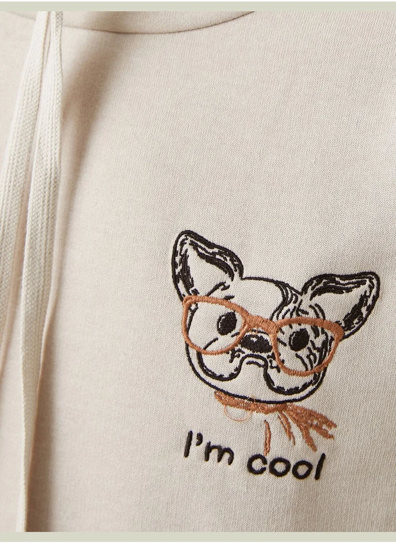 KOTON Long Sleeve Printed Sweatshirt