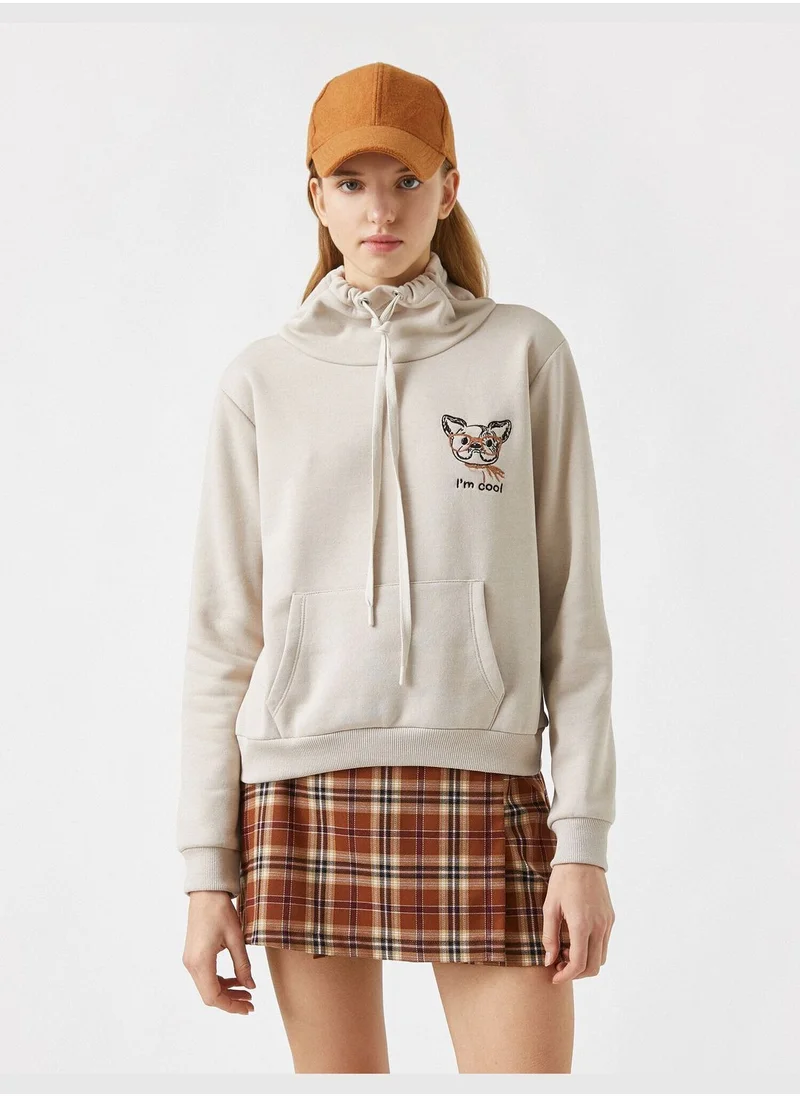 KOTON Long Sleeve Printed Sweatshirt