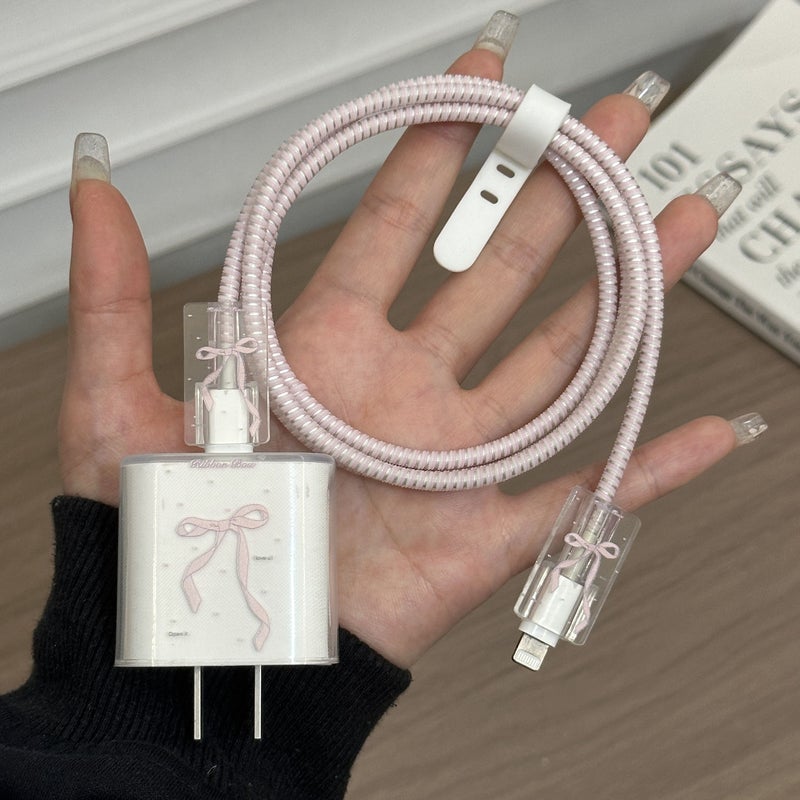 20W Charger Protective Cover with Bow and Cable Winder - Image 1