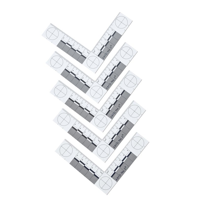 Crime Scene Number 2 Photomacrographic Scale Metric 5 Pack for Bitemark Measurement and Photography LShape - Image 2