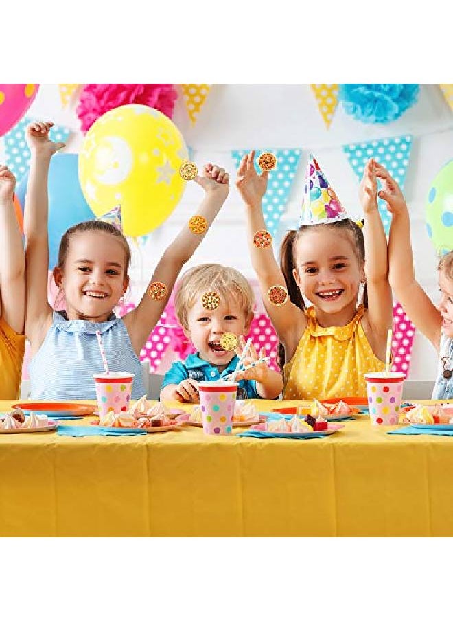 Outus 400 Pieces Pizza Roll Stickers Round Pizza Stickers Pizza Scratch Stickers Selfadhesive Round Label For Kid Learning Party Home Wall Decoration 9 Styles 1.5 Inches  - Image 5