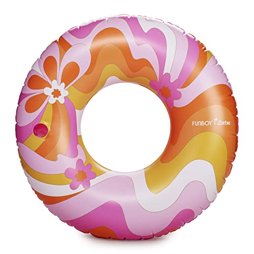 FUNBOY Barbie Luxury Dream Tube Pool Float Oversized 50 Adult Tube Float with Cup Holder - Image 1