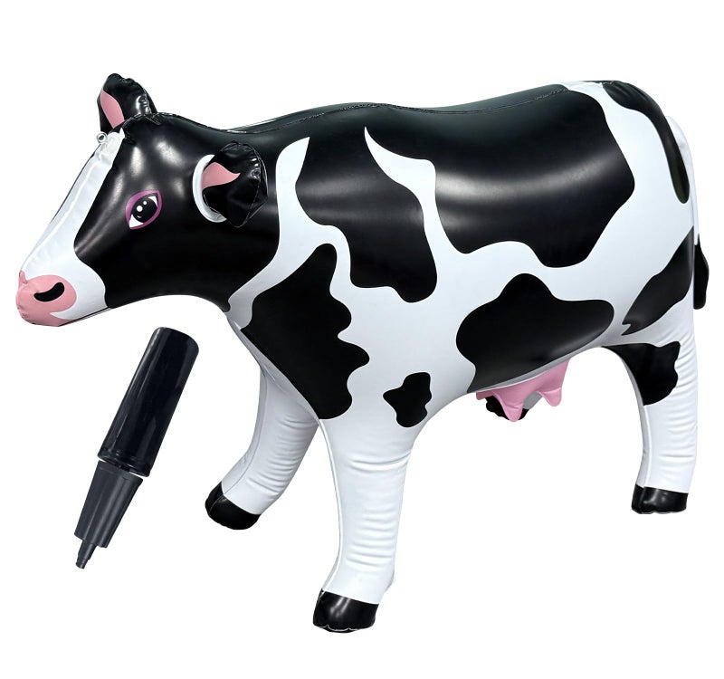 anroog 37" Long Inflatable Cow for Inflatable UFO 22" Tall Giant Cow Blow Up Decorations Animals Theme Outdoor Party Indoor Decor - Image 1