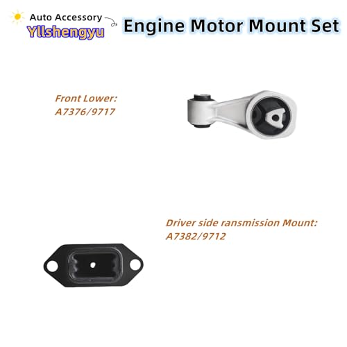 Yllshengyu 4PC Engine Motor & Transmission Mount Kit - Compatible with Nissan Sentra 2013-2019 1.8L, Replaces A7382 A7376 A4360 A4374 113601KA0A 112101KC0B 112201KG0A - Image 5