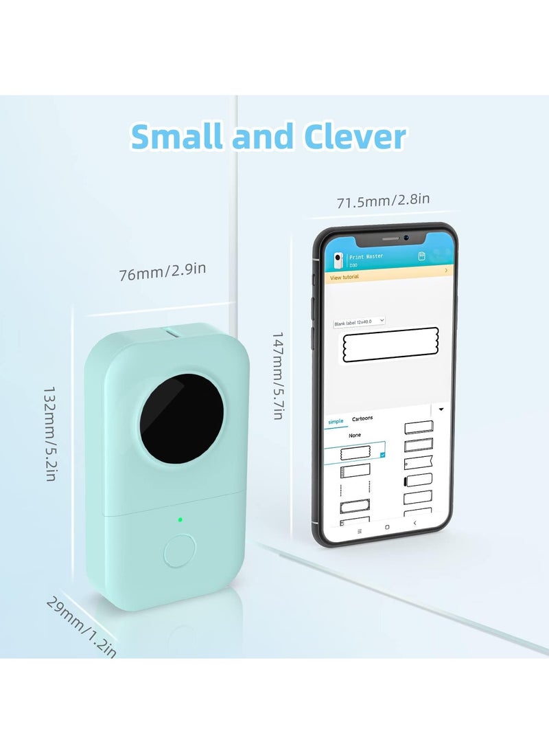 General - Labeller, Portable Bluetooth Mini Label Printer, Smartphone Handheld Thermal Sticker Small Sticker Multi-Template Font Icon Inkless for Home Office - Image 1