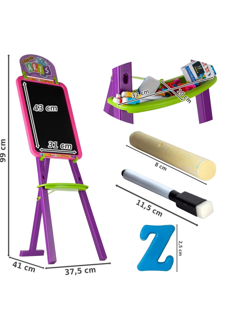3 In 1 Magic Whiteboard With Attractive Design With Letters, Numbers And Chalk - A Beautiful Gift For Children To Learn At Home  - Image 3